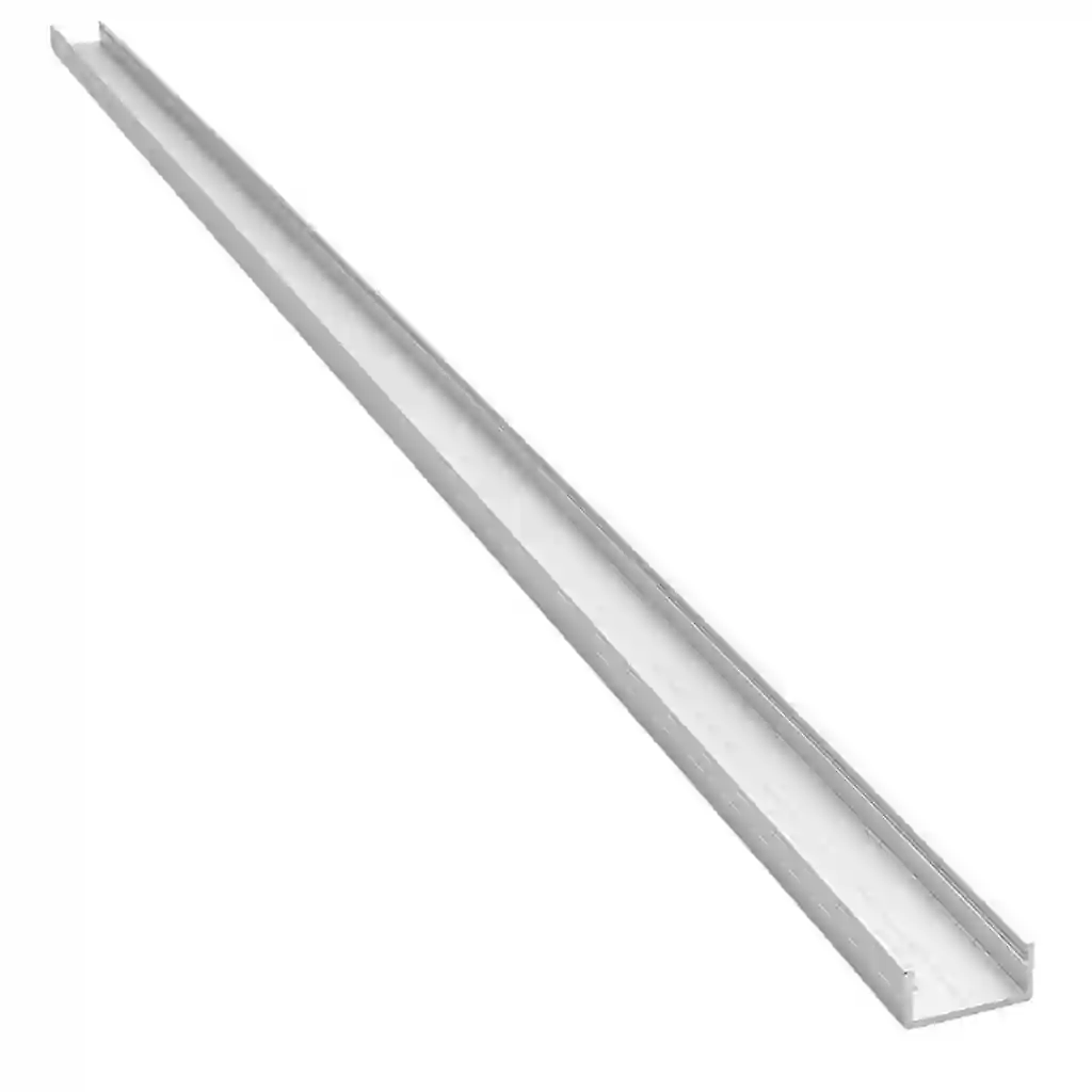 Povrchový hliníkový LED profil SF-8 stříbrný 18x8,5mm kanál 16mm pohled ze strany bez difuzoru